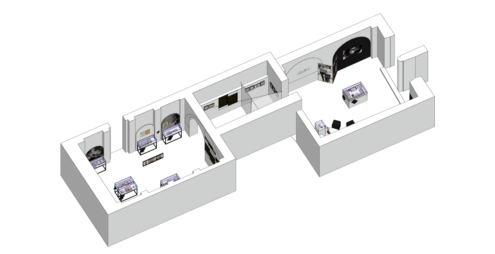 Trówymiarowy model wystawy.