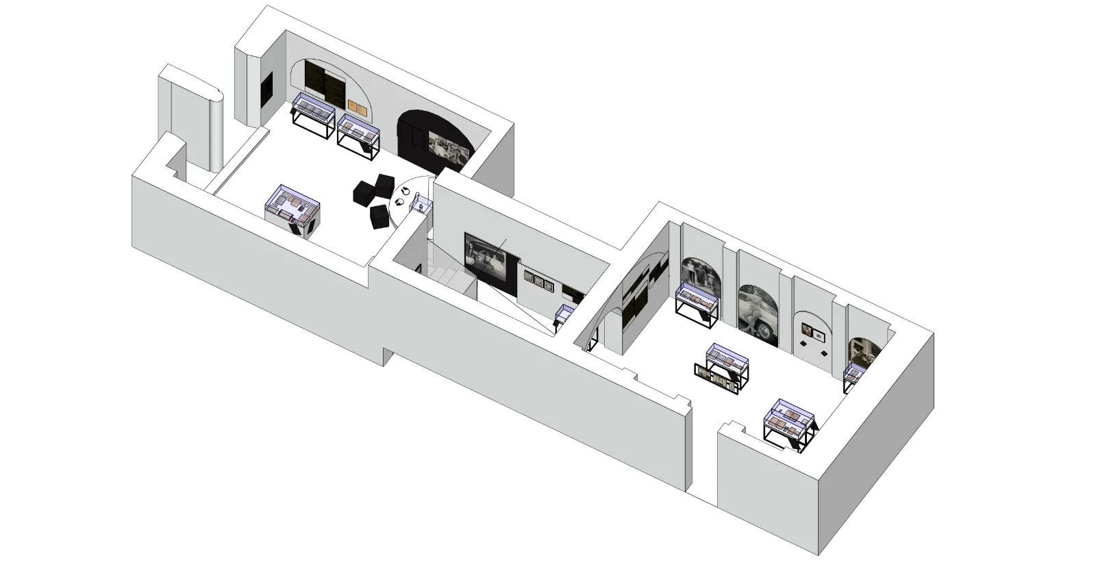 Trówymiarowy model wystawy.